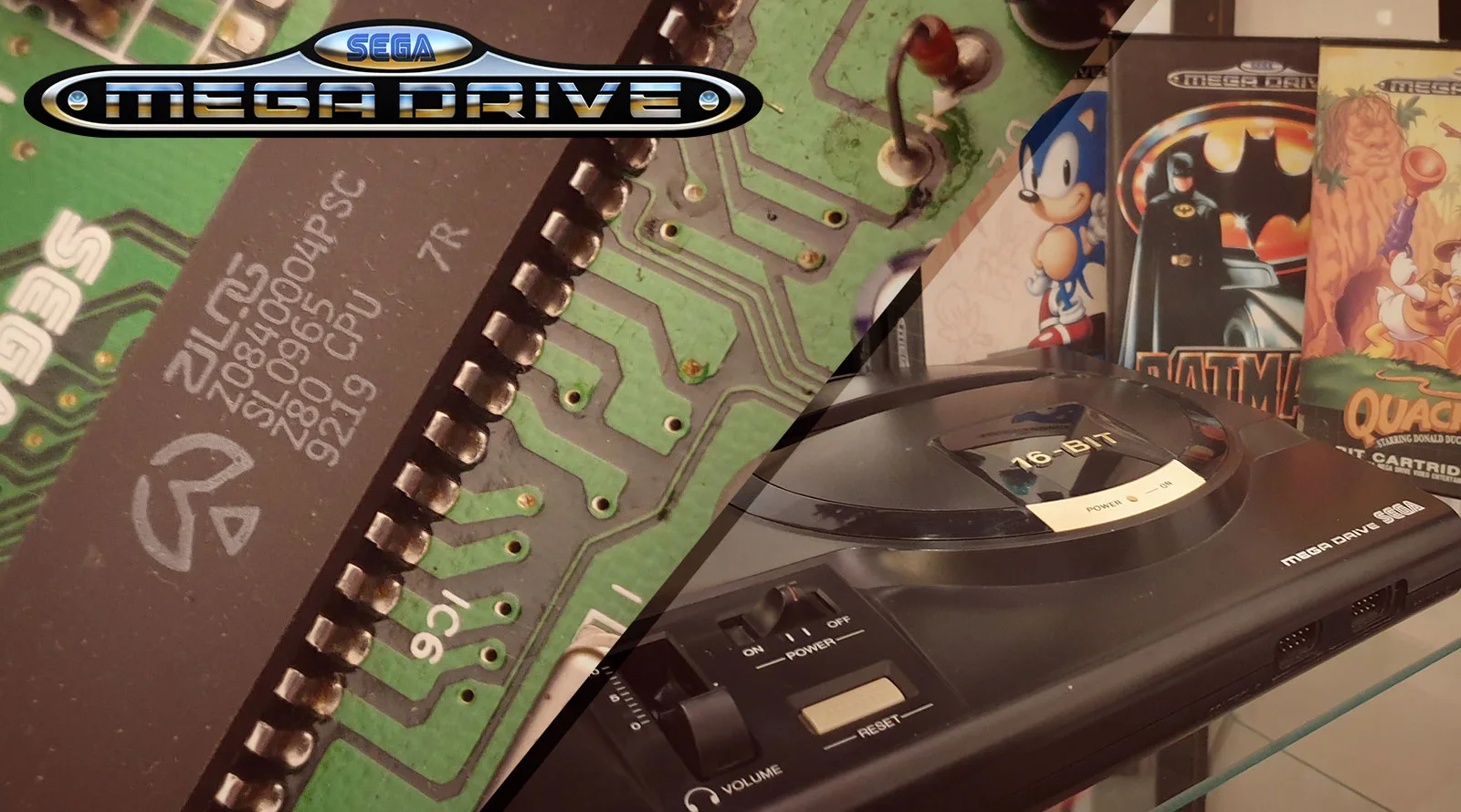 Placa interna de um Sega Mega Drive