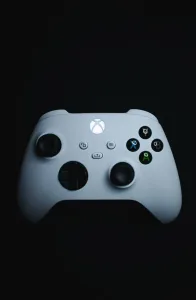 xbox controller on black background