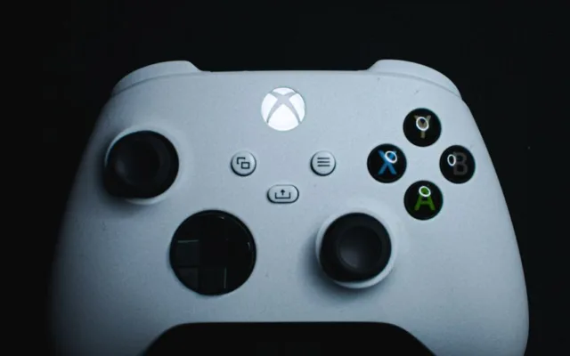 xbox controller on black background
