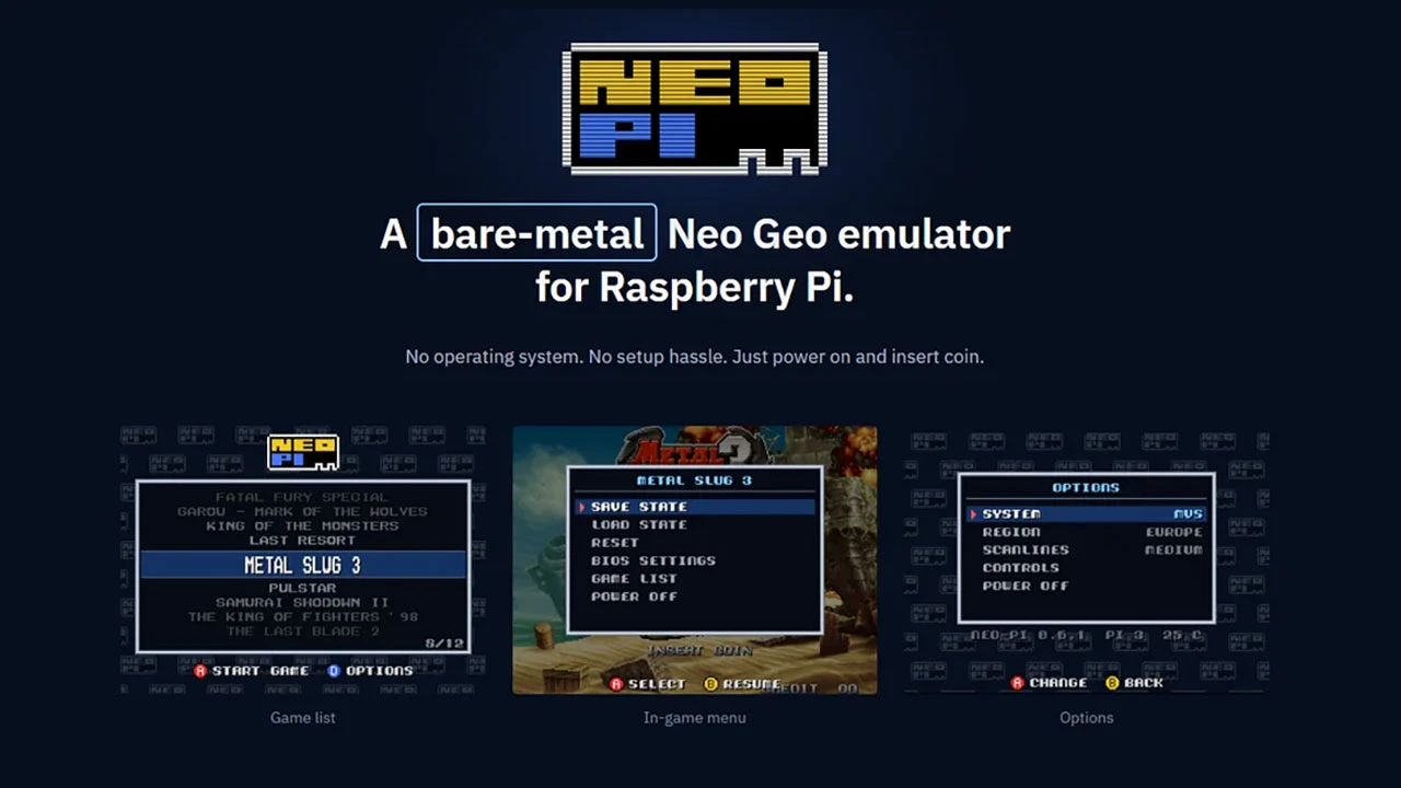 Raspberry Pi ganha emulador gratuito de Neo Geo que dispensa sistema operacional