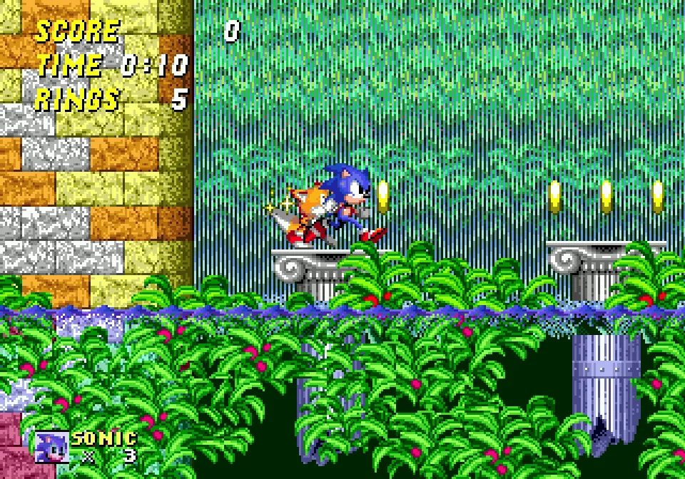 Sonic the Hedgehog 2 gameplay no Mega Drive