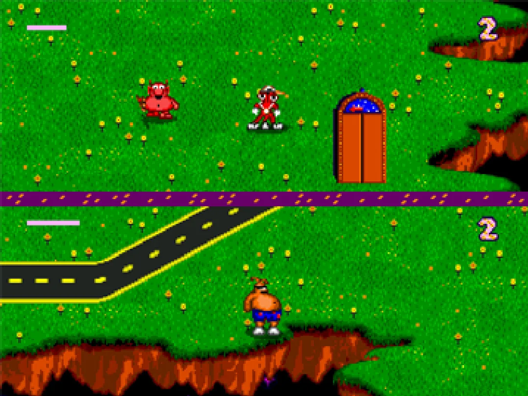 ToeJam and Earl gameplay coop no Mega Drive